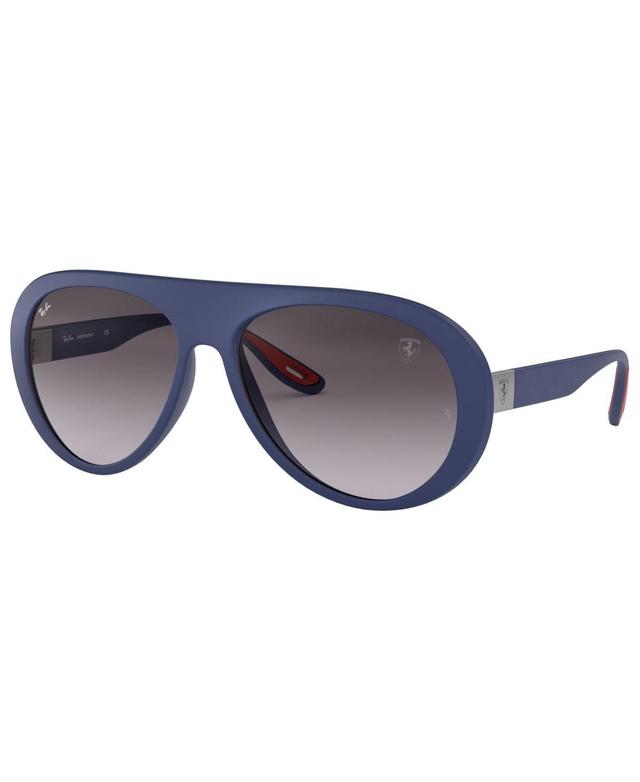 Ray-Ban Mens Sunglasses, RB4310M Scuderia Ferrari Collection 58 - MATTE DARK BLUE Product Image