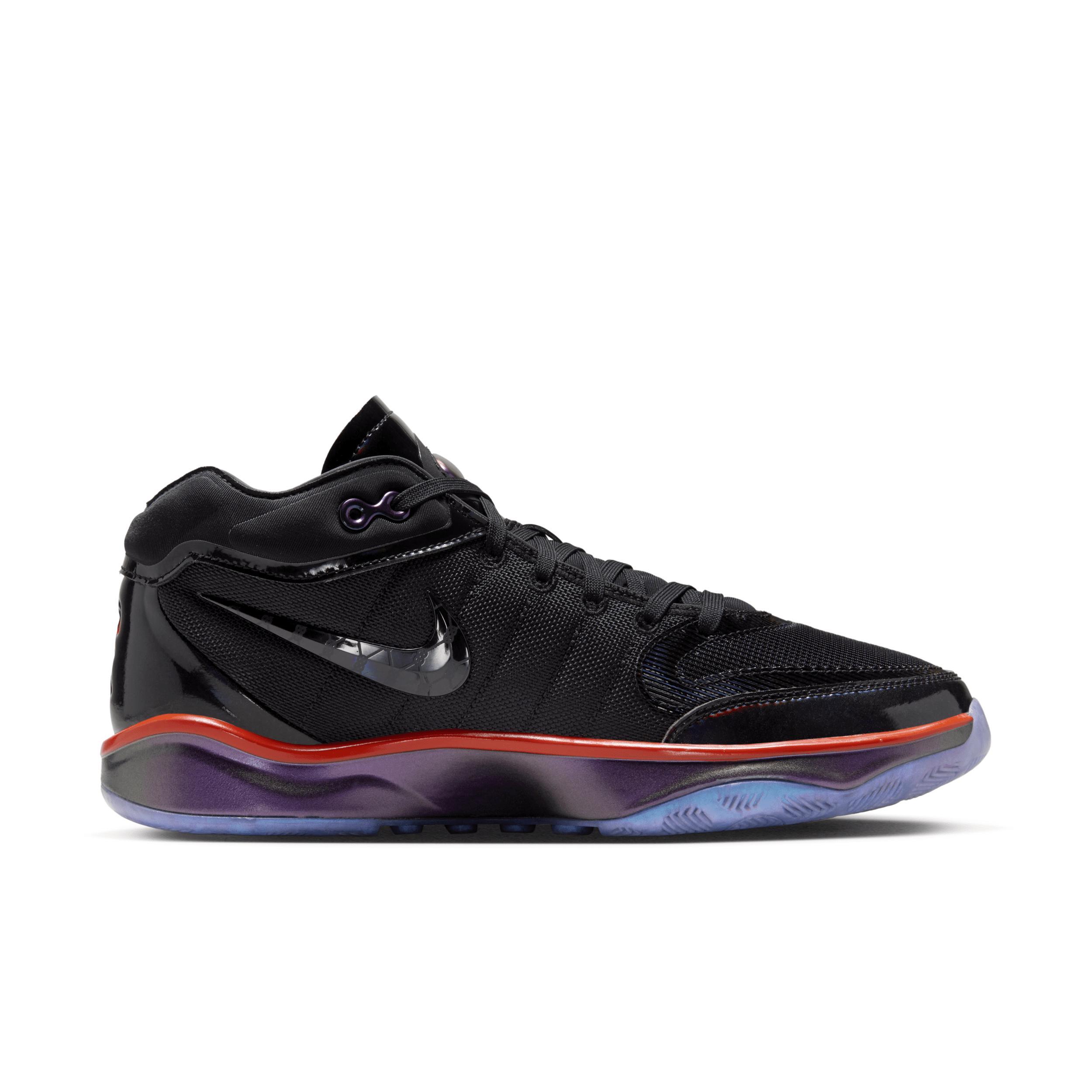 Nike Mens Nike Air Zoom G.T. Hustle 2 Greater Than Ever - Mens Basketball Shoes Black/Red Product Image