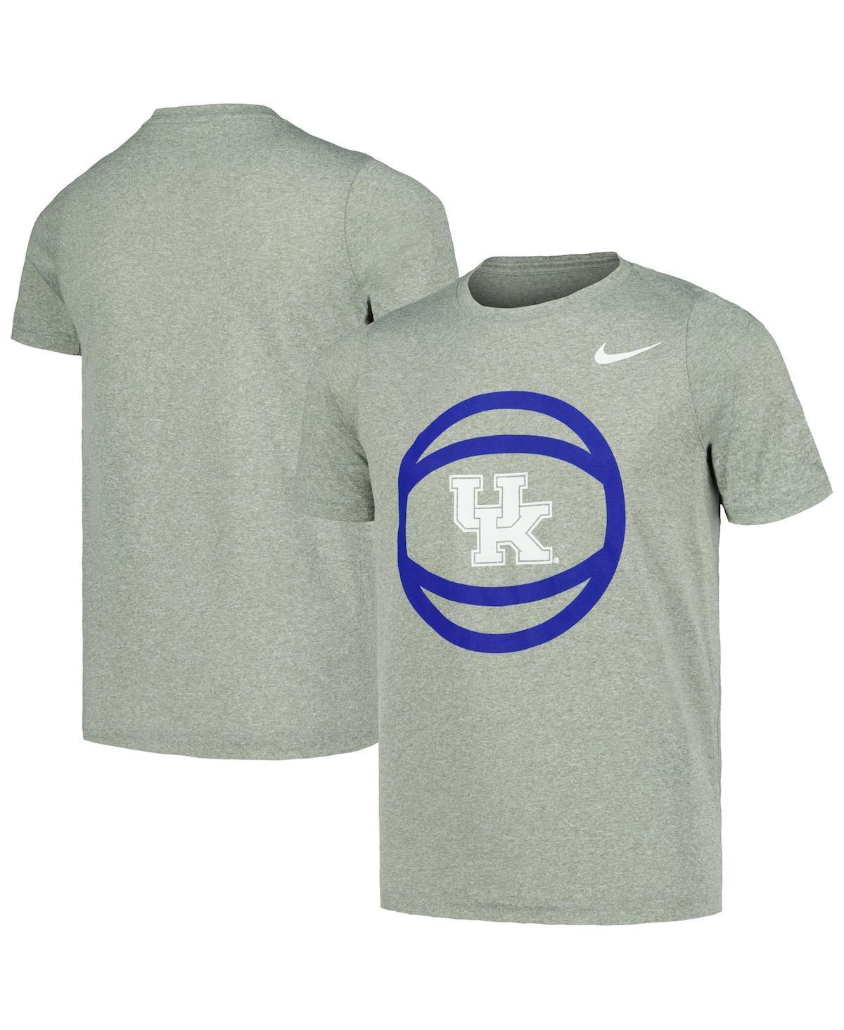 Mens Nike Heather Gray Kentucky Wildcats Basketball Logo Performance T-Shirt, Boys Product Image