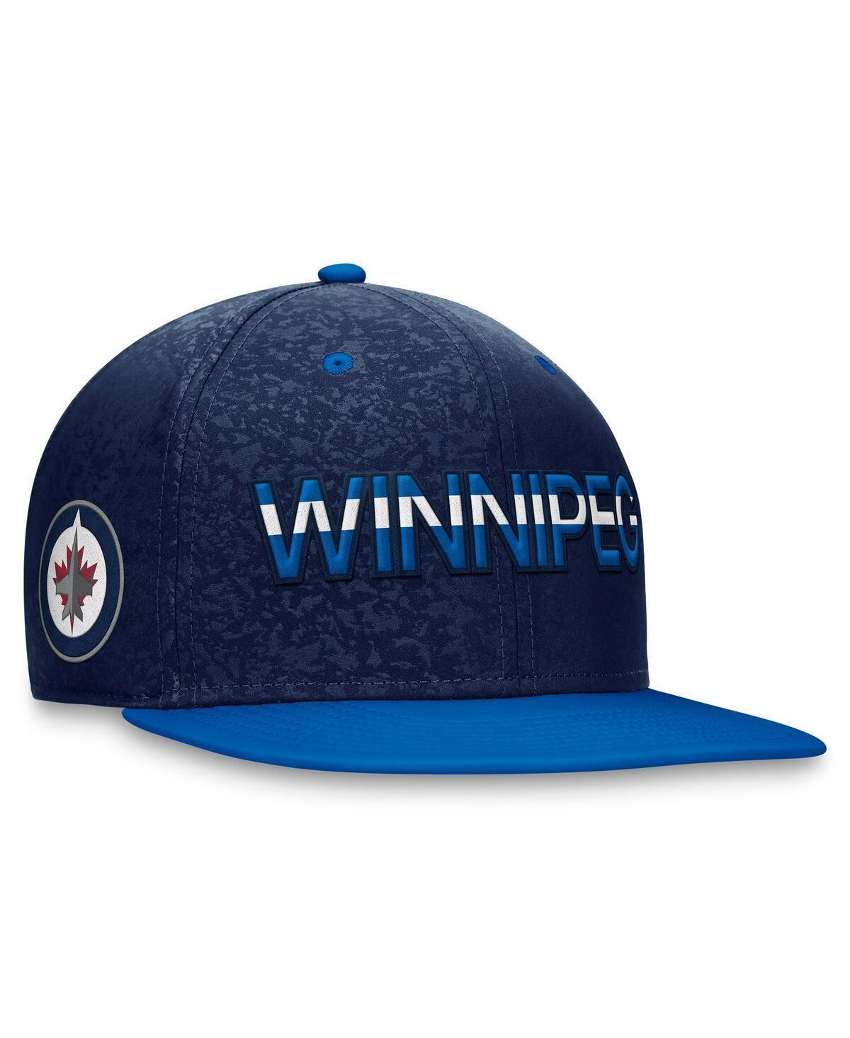 Mens Fanatics Branded Navy/Blue Winnipeg Jets Authentic Pro Rink Two-Tone Snapback Hat Product Image