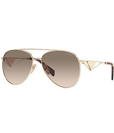 Prada 58mm Gradient Pilot Sunglasses Product Image