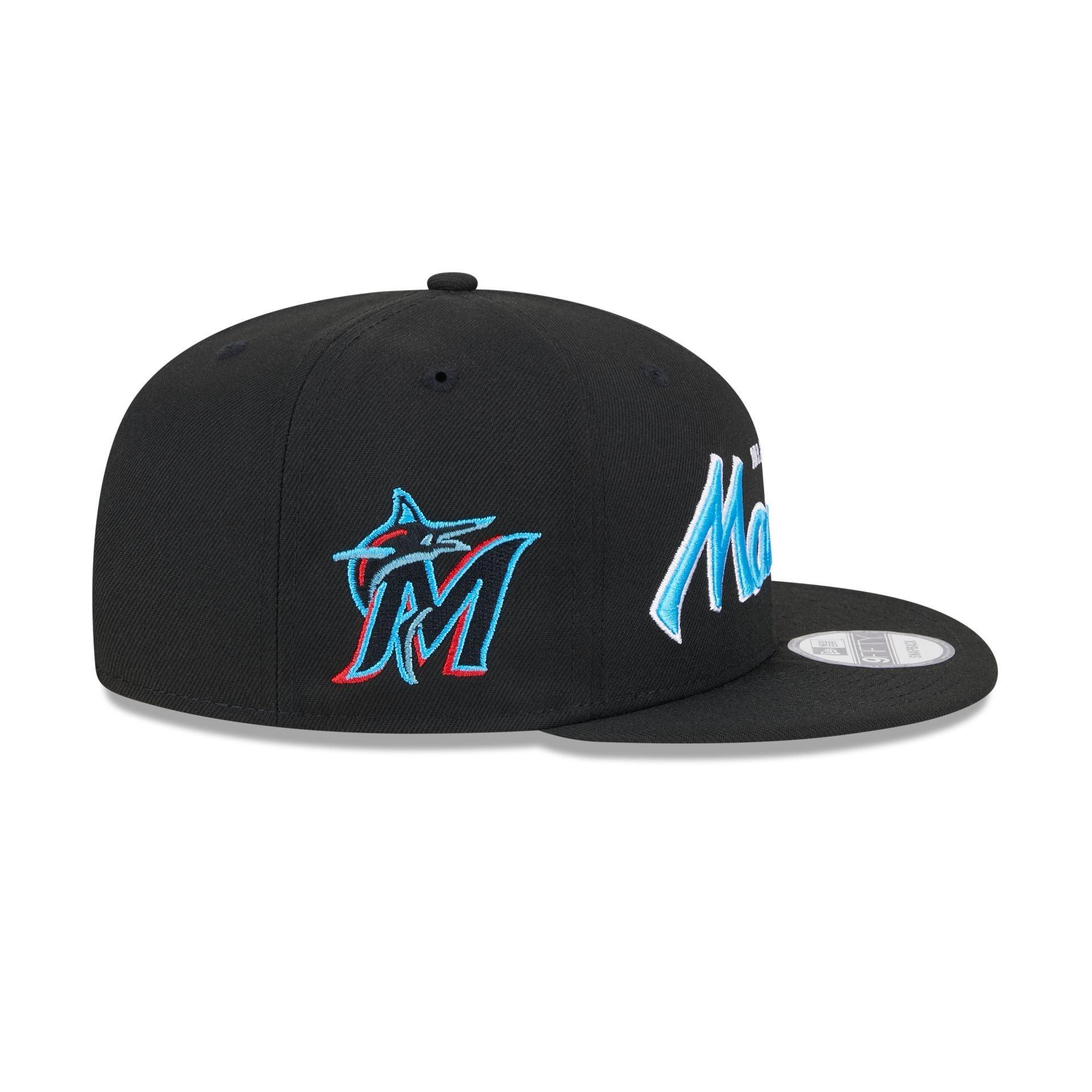 Miami Marlins Wordmark 9FIFTY Snapback Hat Male Product Image