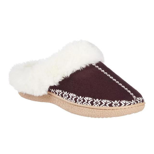 isotoner Clara Embroidered Microsuede Clog Womens Slippers with Memory Foam Product Image