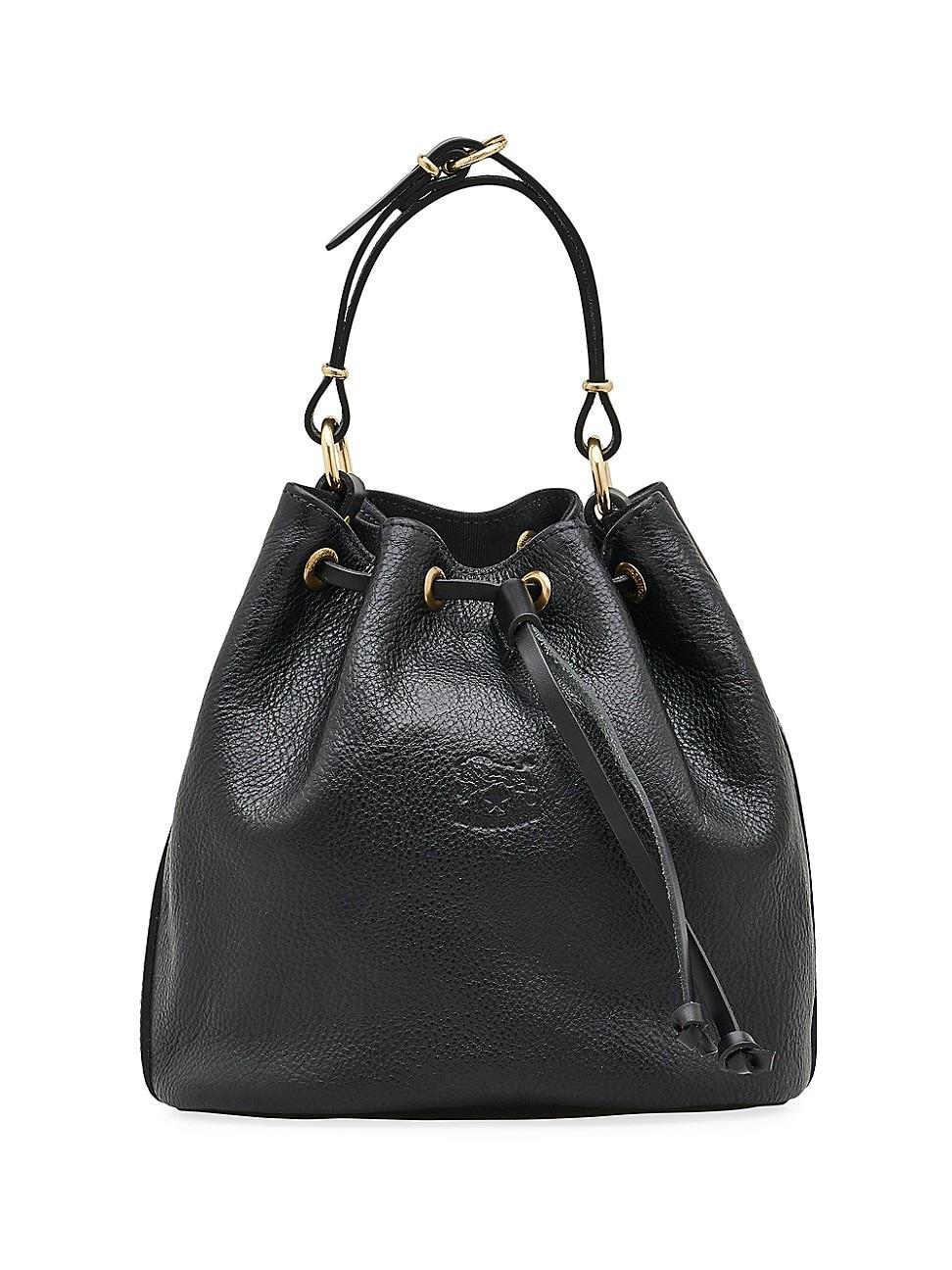 Womens Leather Bucket Bag Product Image