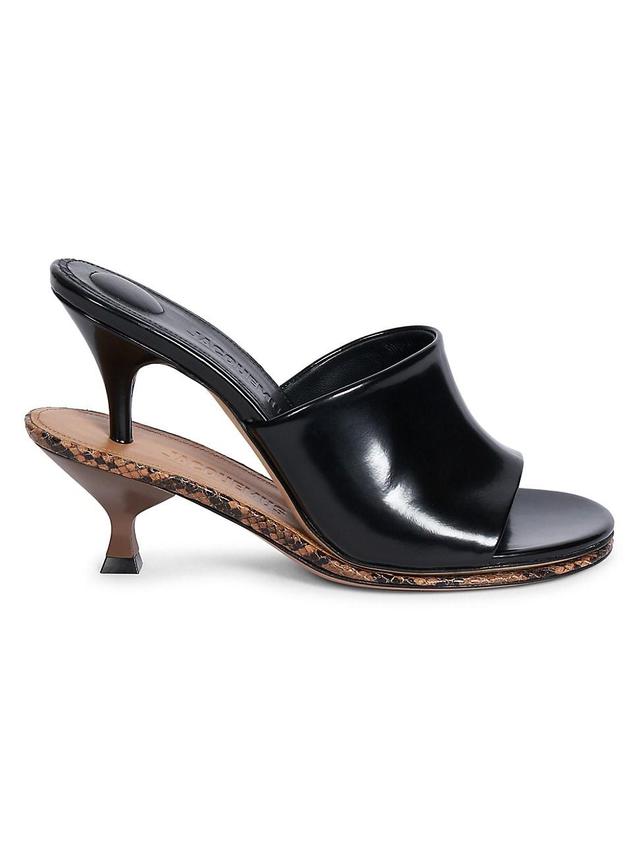 Womens Les Doubles 100MM Leather Mule Pumps Product Image