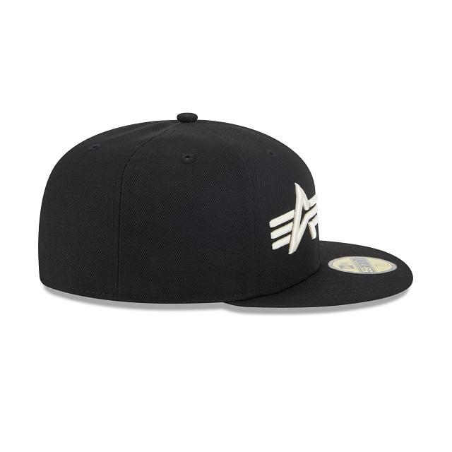 Alpha Industries X Miami Heat Dual Logo 59FIFTY Fitted Hat Male Product Image