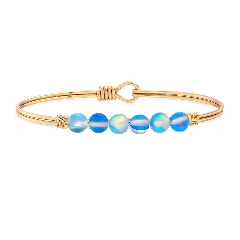 Luca + Danni Blue Quartz Stone Bracelet for Strength, Womens Gold Tone Product Image