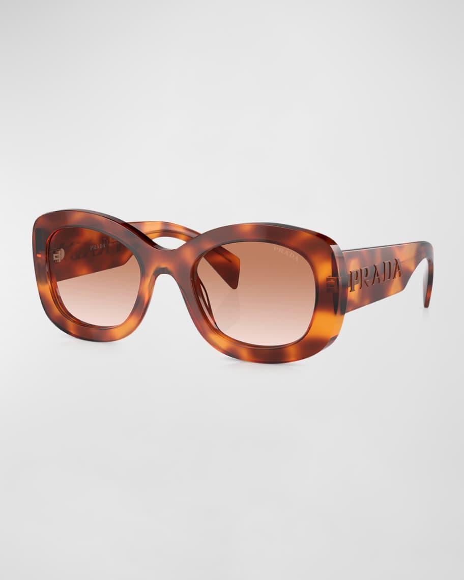 Oversized Logo Acetate & Plastic Oval Sunglasses  product image