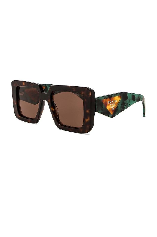 Prada Square Sunglasses in Brown Product Image