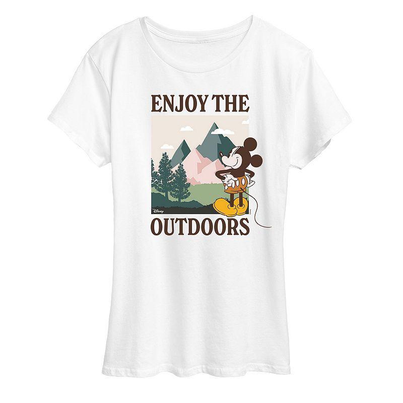 Disneys Mickey Mouse Womens Enjoy The Outdoors Graphic Tee Product Image