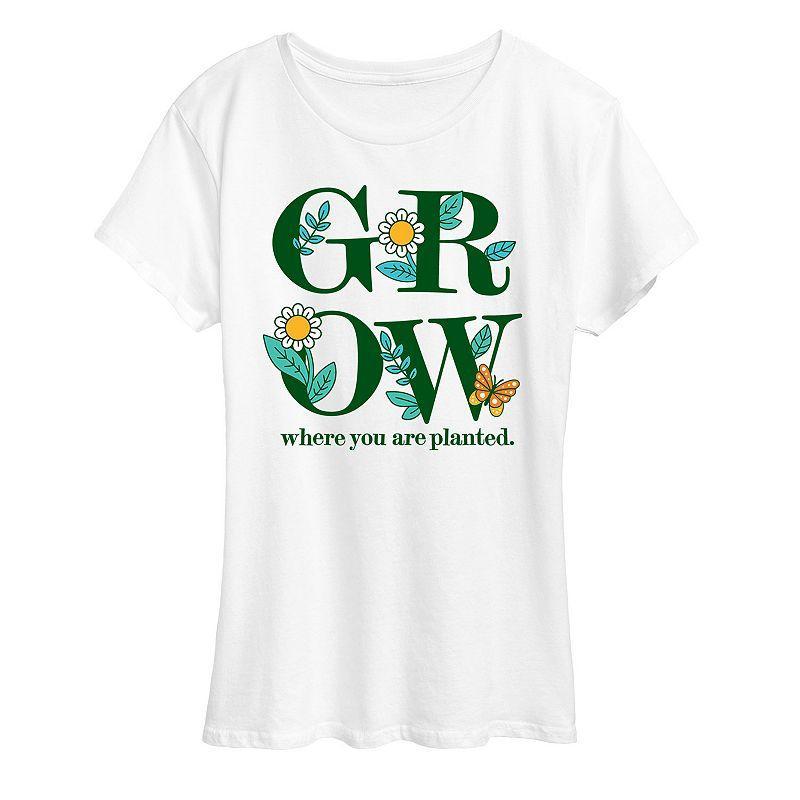 Womens Grow Where You Are Planted Graphic Tee Product Image