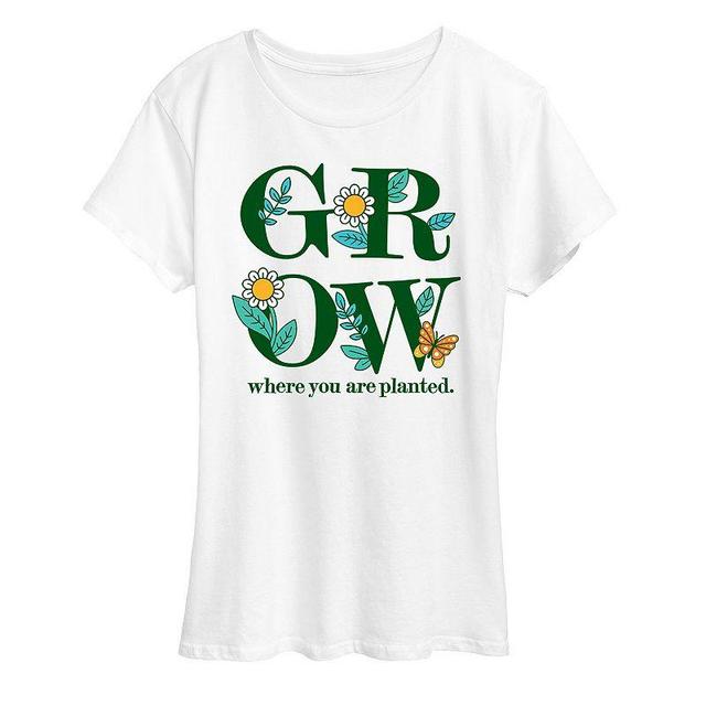 Womens Grow Where You Are Planted Graphic Tee Product Image