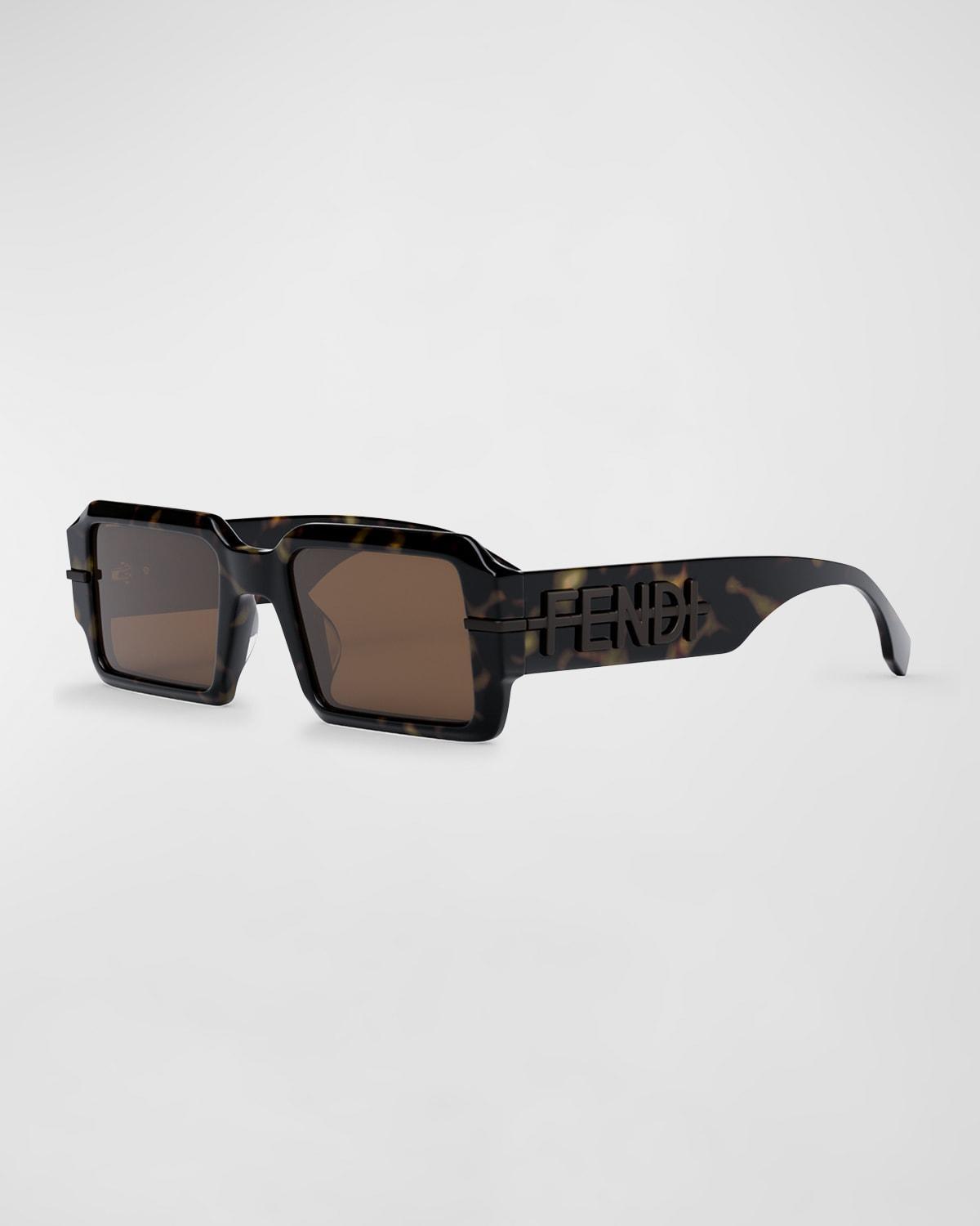 Mens OLock Fendigraphy 52MM Rectangular Sunglasses Product Image