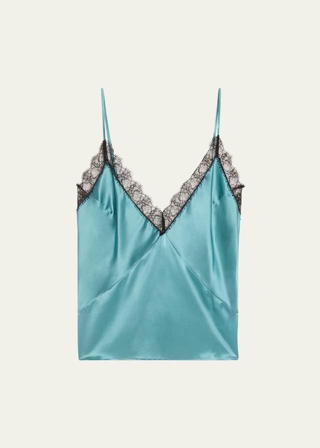 Womens Lace Inset Silk Cami Product Image