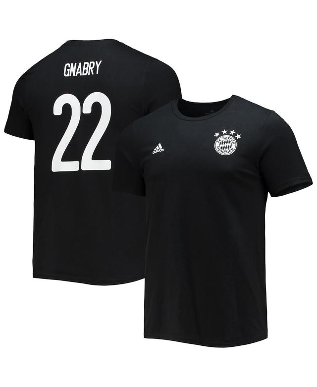 Mens adidas Serge Gnabry Black Bayern Munich Amplifier Name & Number T-Shirt Product Image