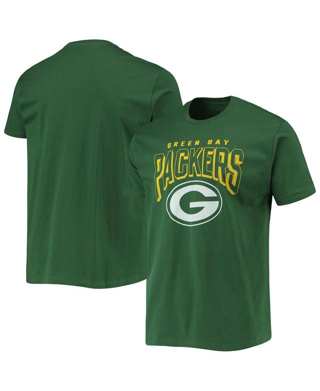 Mens Junk Food Green Green Bay Packers Bold Logo T-shirt Product Image