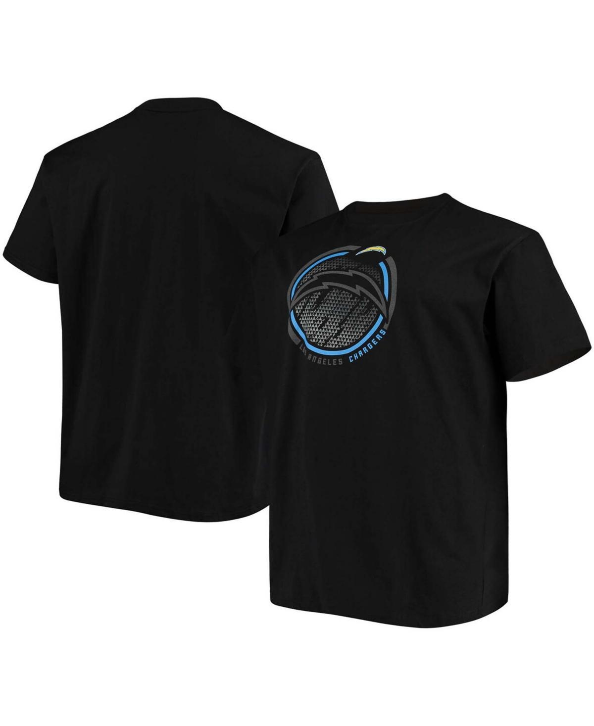 Mens Big and Tall Black Los Angeles Chargers Color Pop T-shirt Product Image