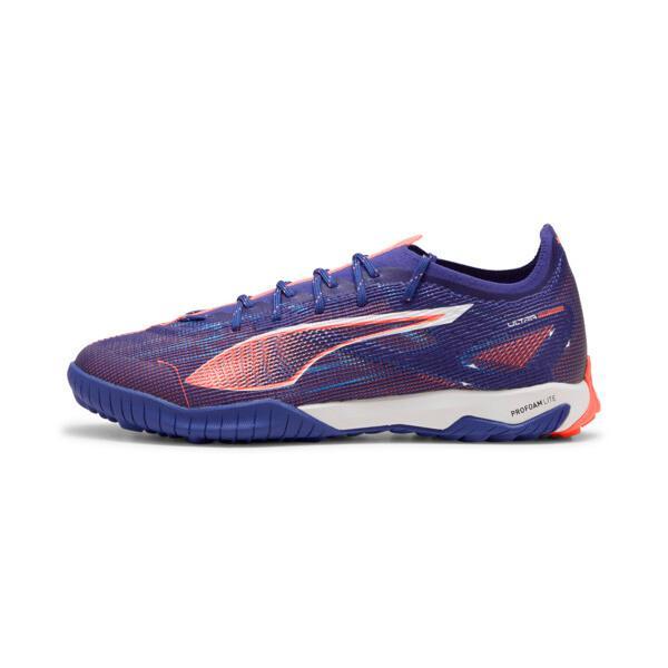 PUMA ULTRA 5 PRO CAGE Men's Turf Training Soccer Cleats Shoes in Lapis Lazuli/White/Sunset Glow Product Image