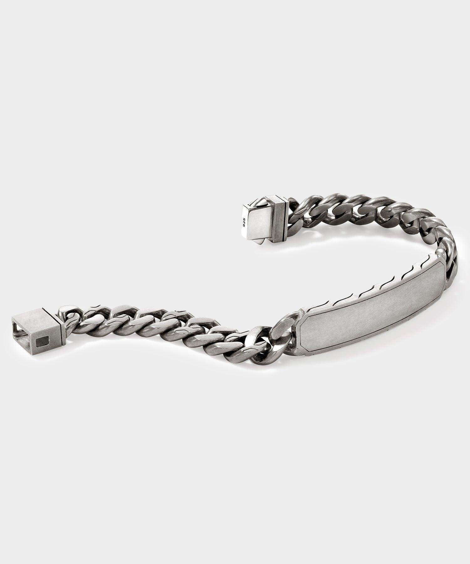 Todd Snyder x John Hardy Silver Curb Link Station Bracelet Product Image