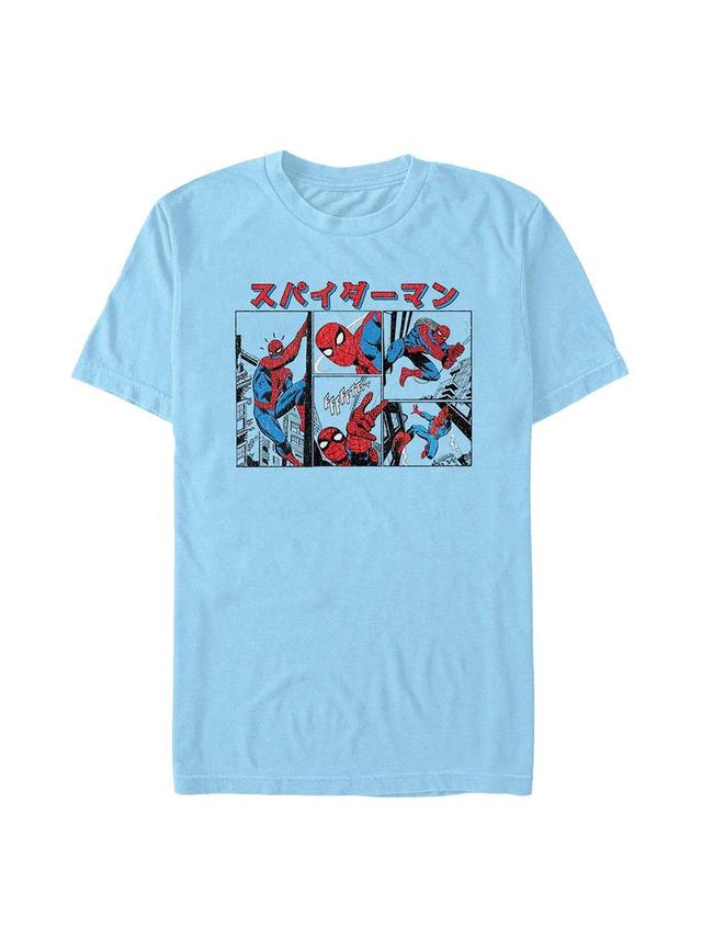 Marvel Spider-Man Japanese Comic Panels T-Shirt Product Image