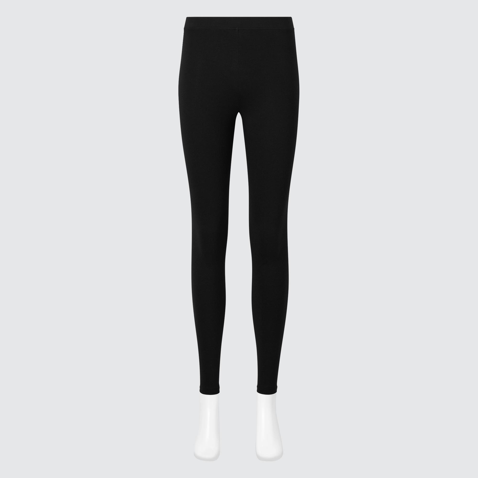 UNIQLO US Women's Heattech Cotton Leggings (Extra Warm) with Moisture-Wicking Black Small UNIQLO US  S  female Product Image