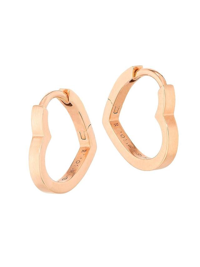 Womens Antifer 18K Pink Gold Small Heart Hoop Single Earring Product Image