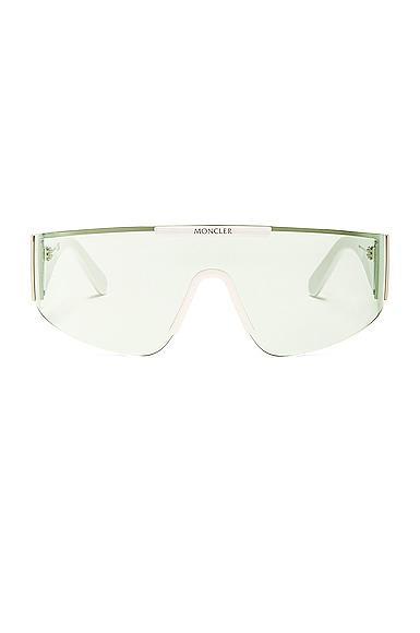 Moncler Ombrate Sunglasses in White Product Image