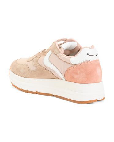 Maran Suede Metallic Padded Sneakers for Women Product Image