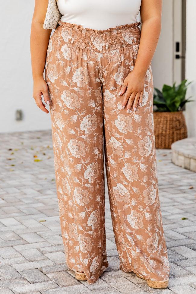 Beautiful Soul Brown Floral Print Pant FINAL SALE Product Image