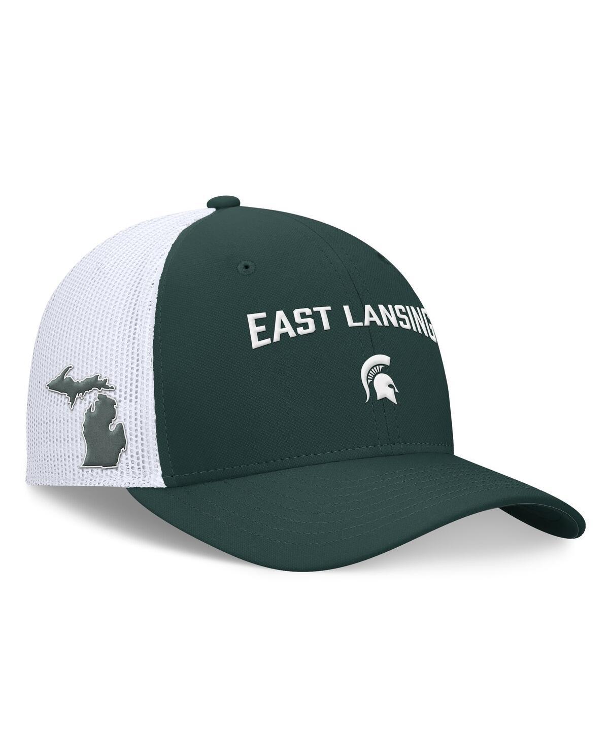 Nike Mens Green Michigan State Spartans Primetime Rise City Trucker Adjustable Hat - Green, White Product Image