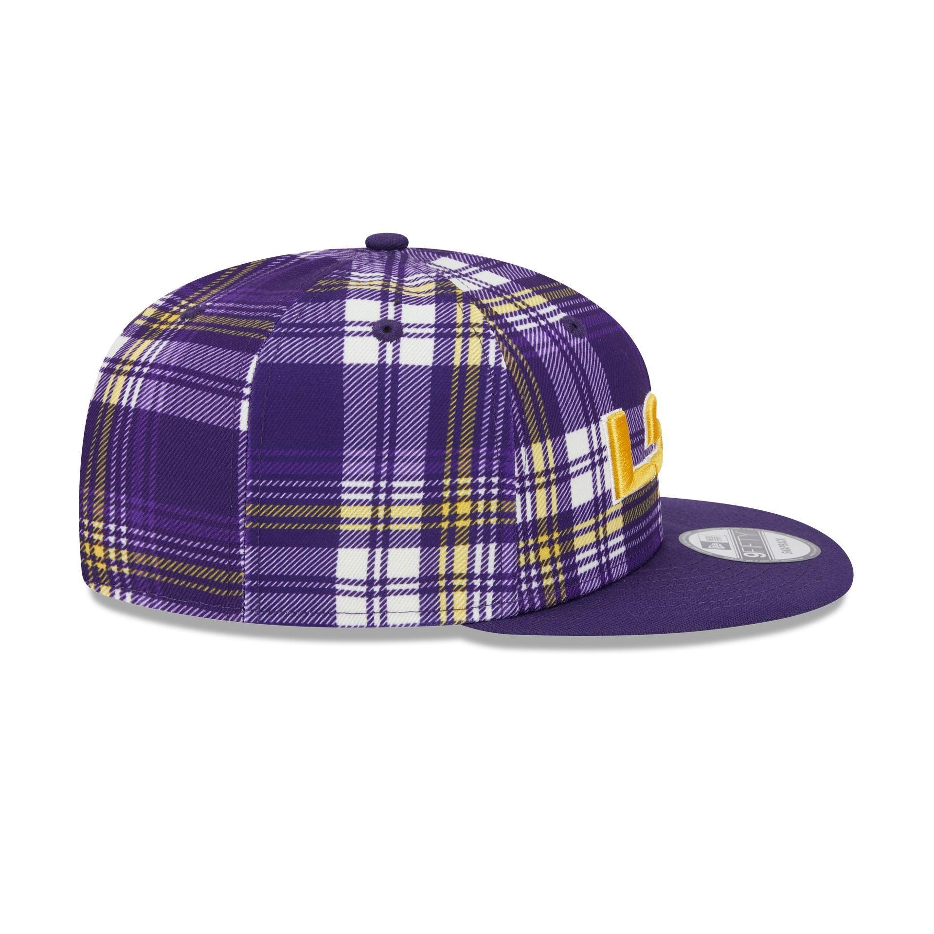 LSU Tigers Plaid 9FIFTY Snapback Hat Male Product Image