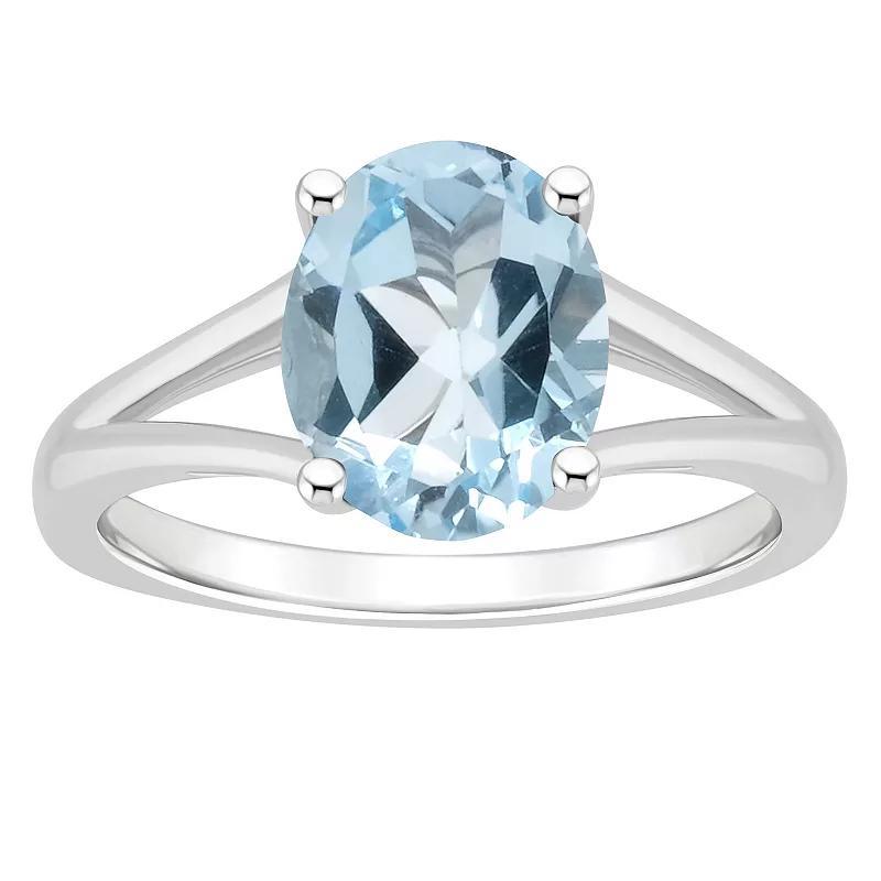 Macys Womens Sky Blue Topaz (3-3/5 ct.t.w.) Ring in Sterling Silver Product Image