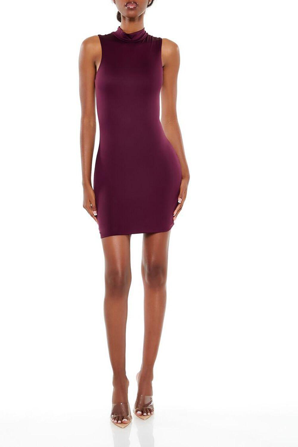 Contour Sculpt Mock Neck Mini Dress | Forever 21 Product Image