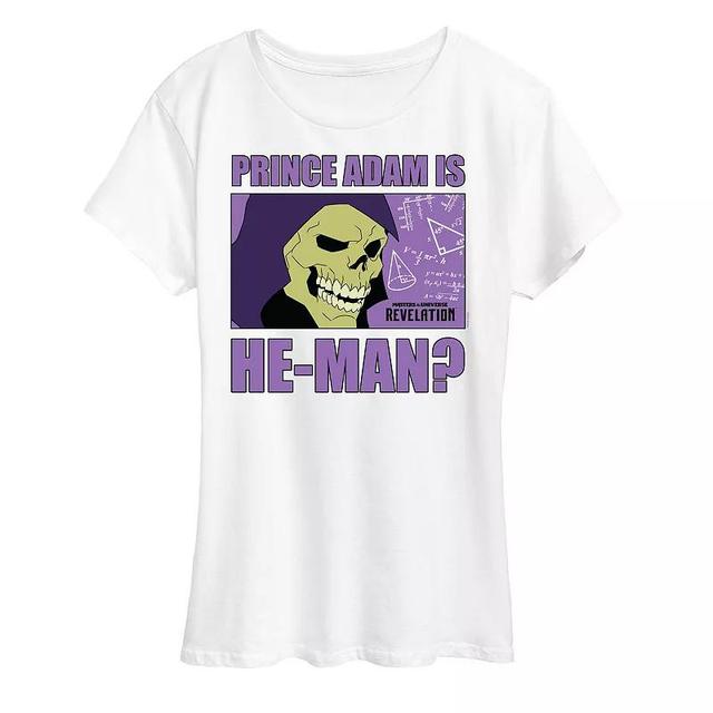 Womens Masters of the Universe Prince Adam Graphic Tee Grey Gray Product Image