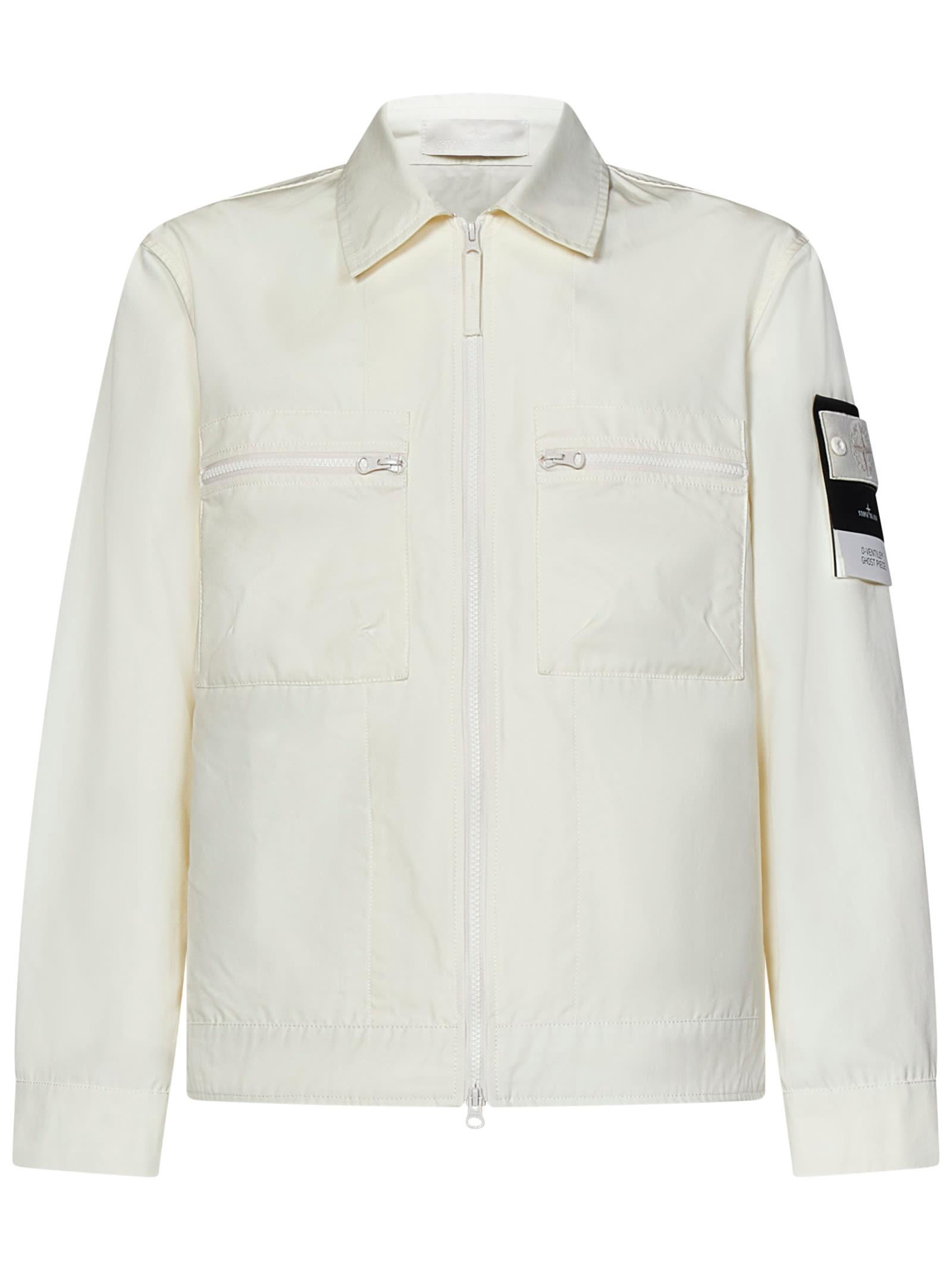 STONE ISLAND Jacket In White Product Image