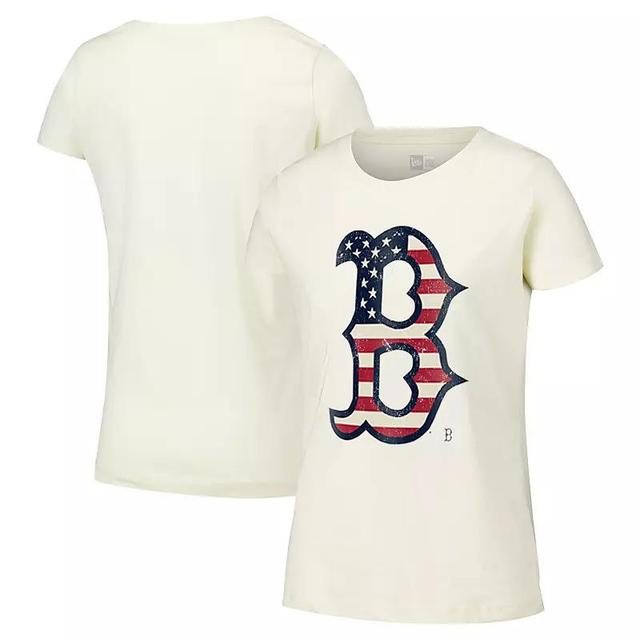 Womens New Era Cream Boston Red Sox Vintage T-Shirt Product Image