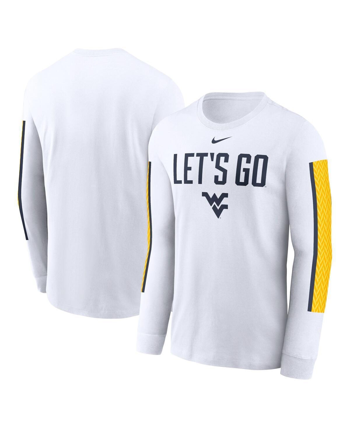 Nike Mens White West Virginia Mountaineers Local Spirit Slogan Long Sleeve T-Shirt Product Image