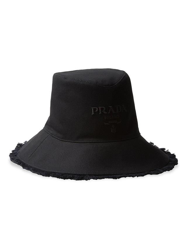 Womens Wide Brimmed Drill Bucket Hat Product Image