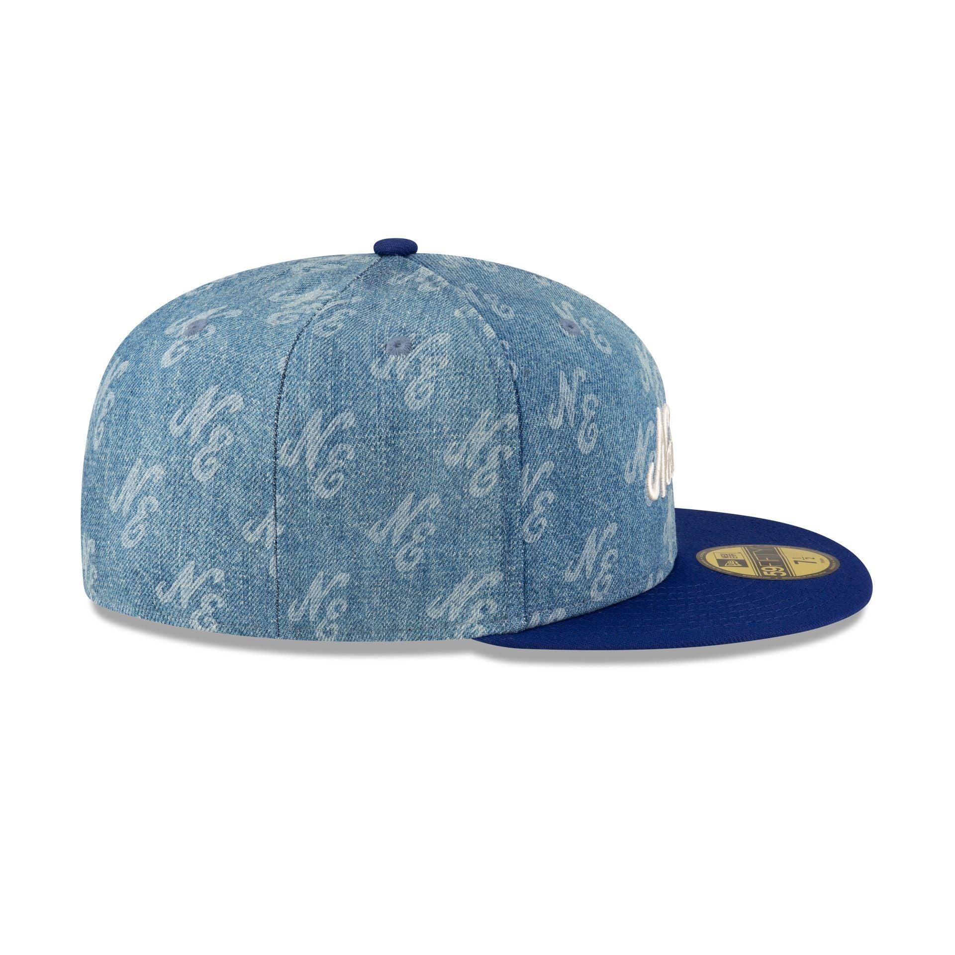 New Era Cap Laser Burn Out Denim 59FIFTY Fitted Hat Male Product Image