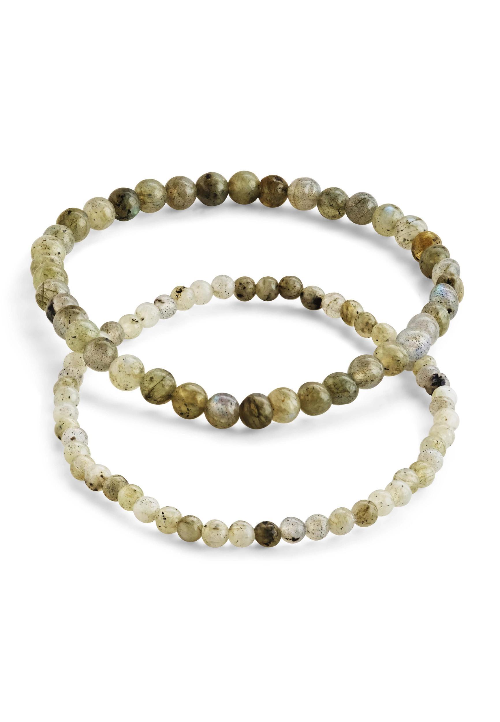 Labradorite Beaded Stretch Bracelet Set Product Image