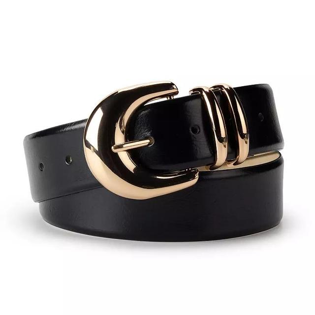 Womens Nine West Buckle And Loop Belt Ivory Product Image