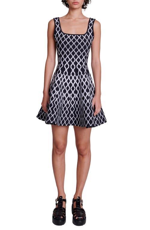 maje Russel Abstract Print Sleeveless Minidress Product Image