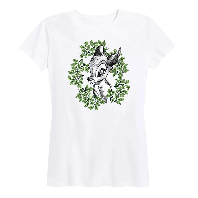 Disneys Bambi Womens Wreath Graphic Tee Product Image