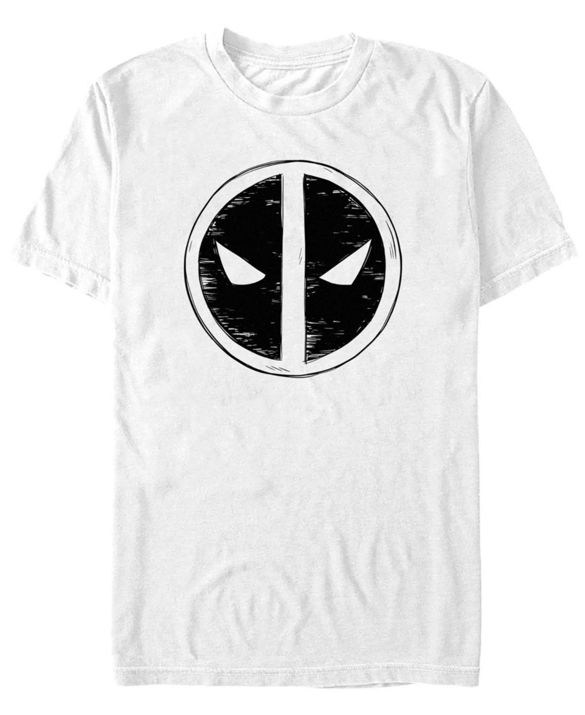 Fifth Sun Mens Deadpool Scribble Emblem Short Sleeve T-Shirt Product Image