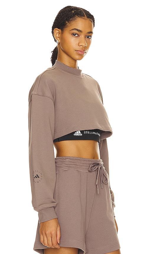 TrueCasuals Cropped Backless Sportswear Sweatshirt Product Image