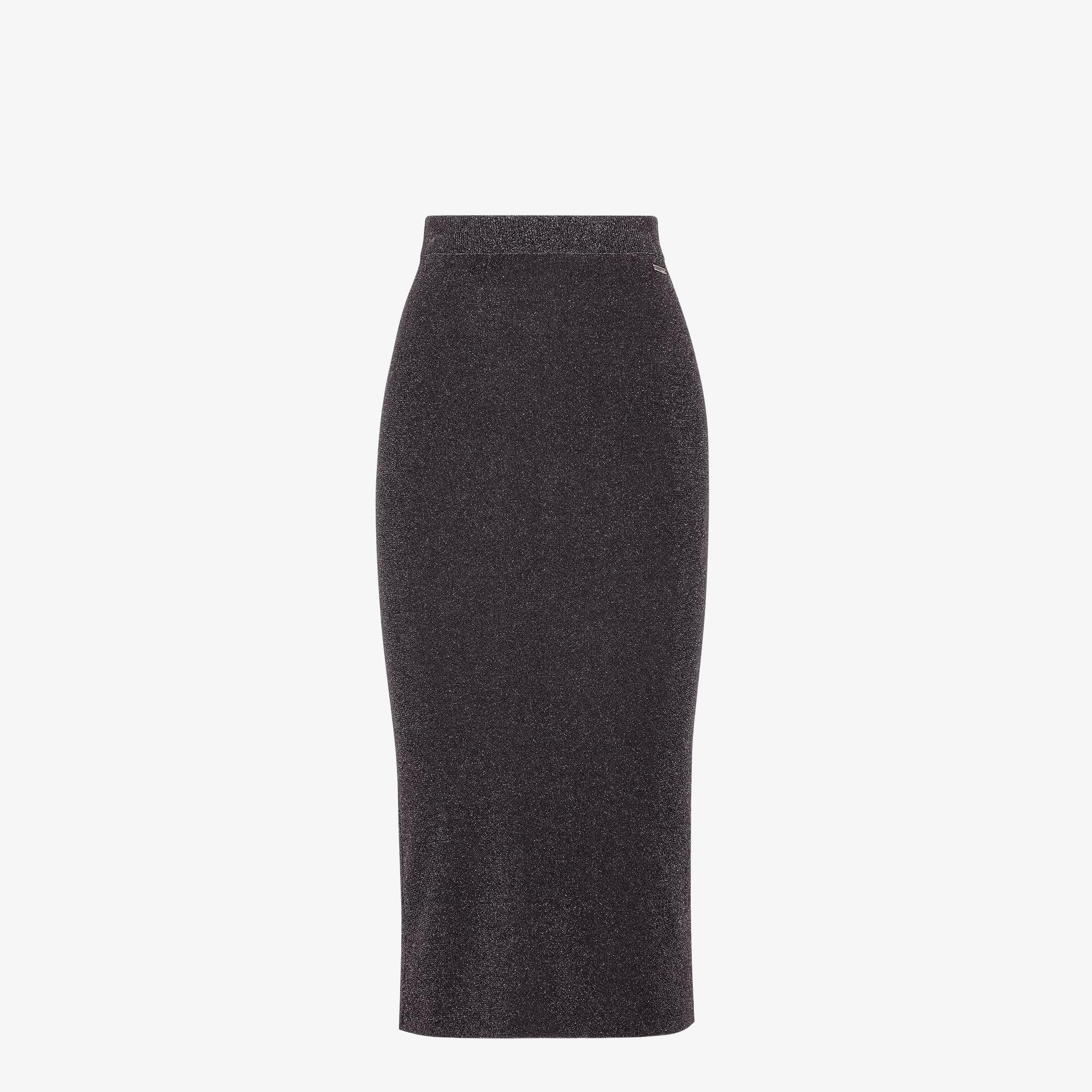 SkirtBlack jersey skirt with metallic yarn product image