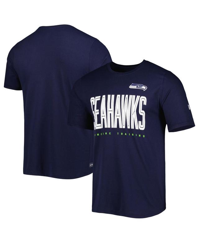 Mens New Era College Navy Seattle Seahawks Combine Authentic Training Huddle Up T-shirt Product Image