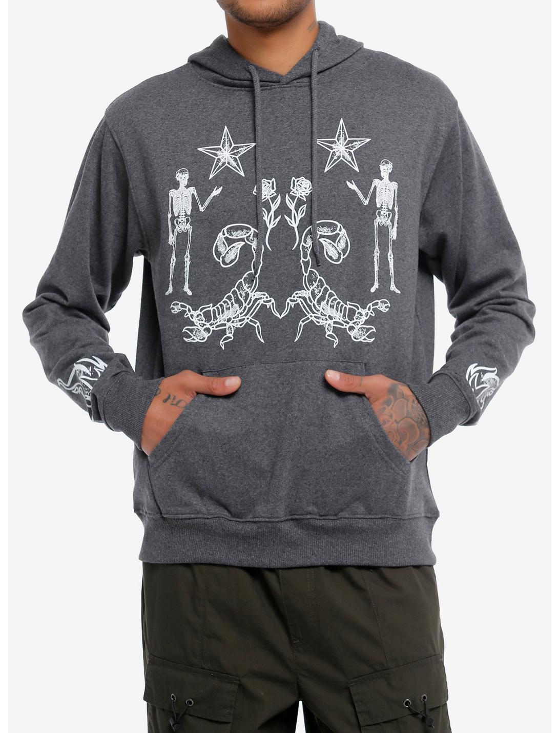 Scorpion Skulls Stars Hoodie Product Image