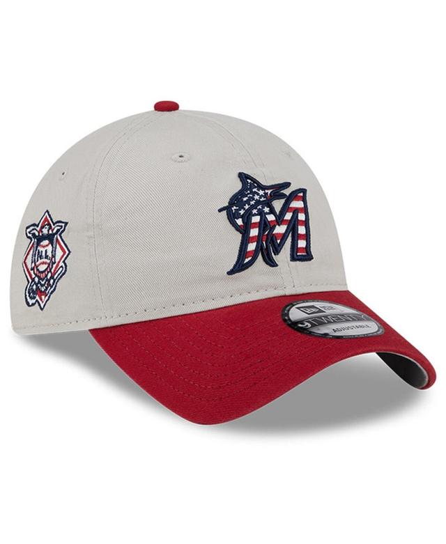 New Era Mens Red Miami Marlins 2024 Fourth of July 9TWENTY Adjustable Hat Product Image