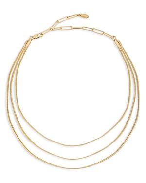 Ettika Triple Flex Snake Chain Necklace in 18K Gold Plated, 13 Product Image